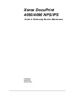 Предварительный просмотр 1 страницы Xerox 4050 Maintenance Manual