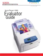 Xerox 6360DX - Phaser Color Laser Printer Evaluator Manual preview