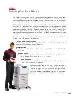 Предварительный просмотр 5 страницы Xerox 6360DX - Phaser Color Laser Printer Evaluator Manual