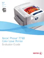 Предварительный просмотр 1 страницы Xerox 7760GX - Phaser Color Laser Printer Evaluator Manual