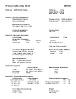 Preview for 1 page of Xerox 9210 W/O Product Safety Data Sheet