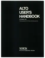 Preview for 1 page of Xerox Alto User Handbook Manual