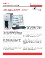 Preview for 1 page of Xerox Creo Spire Color Server Specifications