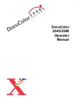 Xerox DocuColor 2045 Operator'S Manual preview