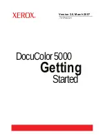 Предварительный просмотр 1 страницы Xerox DocuColor 5000 Getting Started