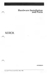 Preview for 1 page of Xerox DocuColor 6060 Hardware Installation And Facts