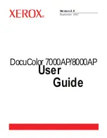 Xerox DocuColor 7000AP User Manual preview