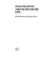 Предварительный просмотр 1 страницы Xerox DocuPrint 100 Operation Manual