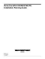 Предварительный просмотр 1 страницы Xerox DocuPrint 180 IPS Series Installation Planning Manual