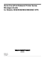 Предварительный просмотр 1 страницы Xerox DocuPrint 4050 NPS Message Manual