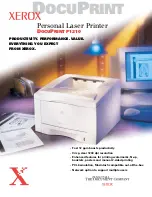 Предварительный просмотр 1 страницы Xerox DocuPrint P1210 Specifications