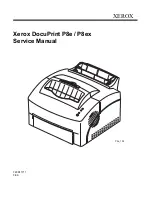 Предварительный просмотр 1 страницы Xerox DocuPrint P8E Service Manual