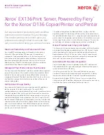 Предварительный просмотр 1 страницы Xerox EX136 Specifications
