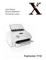 Preview for 1 page of Xerox FaxCentre F110 User Manual