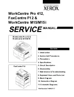 Предварительный просмотр 1 страницы Xerox FaxCentre F12 Service Manual