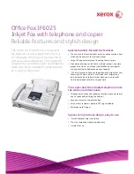 Preview for 1 page of Xerox IF6025 Specifications