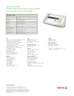 Preview for 2 page of Xerox Office Fax TF4025 Specifications
