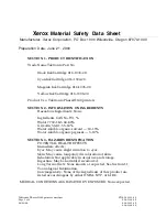 Xerox Phaser 140 Material Safety Data Sheet предпросмотр