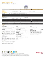 Предварительный просмотр 2 страницы Xerox Phaser 3155 Specifications