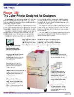 Предварительный просмотр 1 страницы Xerox Phaser 380 Brochure & Specs