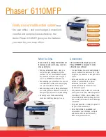 Предварительный просмотр 2 страницы Xerox Phaser 6110MFP Brochure & Specs