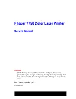 Предварительный просмотр 3 страницы Xerox Phaser 7750DXF Service Manual