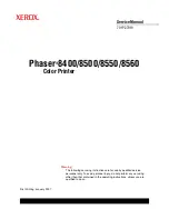 Предварительный просмотр 3 страницы Xerox Phaser 8400 Service Manual