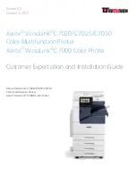 Xerox VersaLink C7000 Customer Expectation And Installation Manual preview