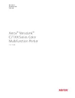 Предварительный просмотр 1 страницы Xerox VersaLink C71 Series User Manual