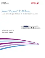 Xerox Versant 2100 Press Customer Expectation & Installation Manual предпросмотр