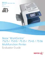 Предварительный просмотр 1 страницы Xerox WORK CENTRE 7525 Evaluator Manual