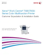 Preview for 1 page of Xerox work centre 7800 series Installation Manual