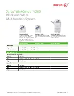 Xerox WorkCentre 4260 Series Specifications preview