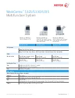 Preview for 1 page of Xerox WorkCentre 5325 Specifications