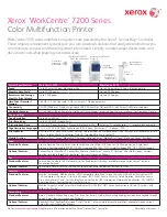 Xerox WorkCentre 7200 series Specifications preview