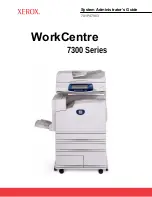 Предварительный просмотр 1 страницы Xerox WorkCentre 7300 Series Administrator'S Manual