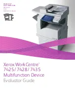 Предварительный просмотр 1 страницы Xerox WORKCENTRE 7425 Evaluator Manual