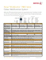 Xerox WorkCentre 7830 Specification preview