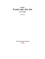 Предварительный просмотр 1 страницы Xerox WorkCentre Pro 416 User Manual