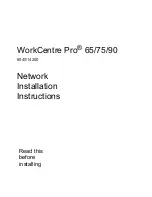 Предварительный просмотр 1 страницы Xerox WorkCentre Pro 65 Network Installation Manual