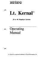 Preview for 3 page of XETEC Lt. Kernal Operating Manual