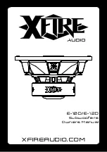 Предварительный просмотр 1 страницы XFIRE AUDIO E-10D Owner'S Manual