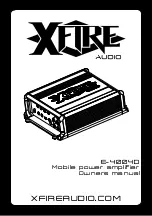 Preview for 1 page of XFIRE AUDIO E-4004D Owner'S Manual