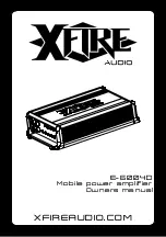 Предварительный просмотр 1 страницы XFIRE AUDIO E-6004D Owner'S Manual