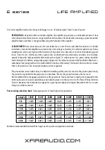 Preview for 5 page of XFIRE AUDIO E-8004D Owner'S Manual