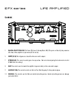 Preview for 8 page of XFIRE AUDIO EFX3000D Owner'S Manual