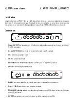 Preview for 4 page of XFIRE AUDIO XFR Series Quick Manual