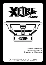 Предварительный просмотр 1 страницы XFIRE AUDIO XFR151 Owner'S Manual