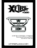 Preview for 1 page of XFIRE AUDIO XMF151 XTREME Owner'S Manual