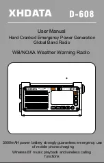 XHDATA D-608 User Manual preview